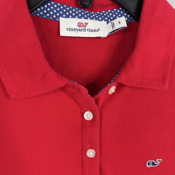 Vineyard Vines Polo Dress Womens Small Red Preppy Coastal Casual Golf Summer - Picture 4 of 13